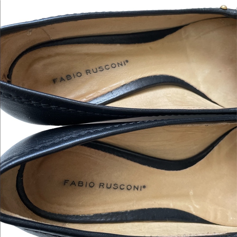 Fabio Rusconi Black Moccasin Heels size 7.5 - Picture 5 of 9